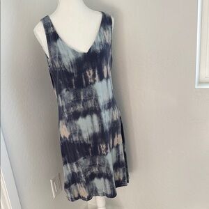 Tart Tie-Dye Sleeveless Dress - Black and Gray